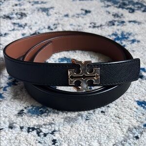 Tory Burch Black Leather Belt